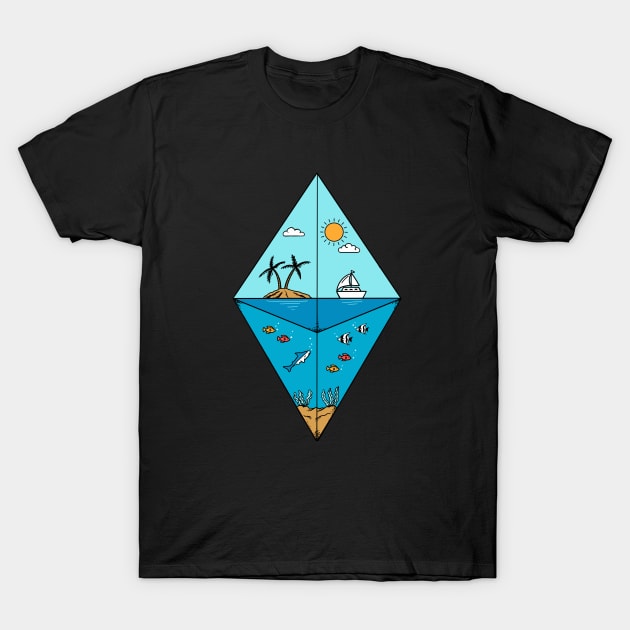 Diamond Landscape T-Shirt by coffeeman